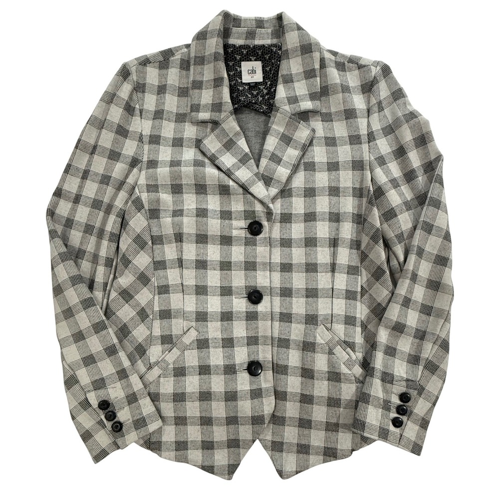 Cabi 5292 Valentina Checked Ponte Knit Blazer Jacket Women's Size 10 W453